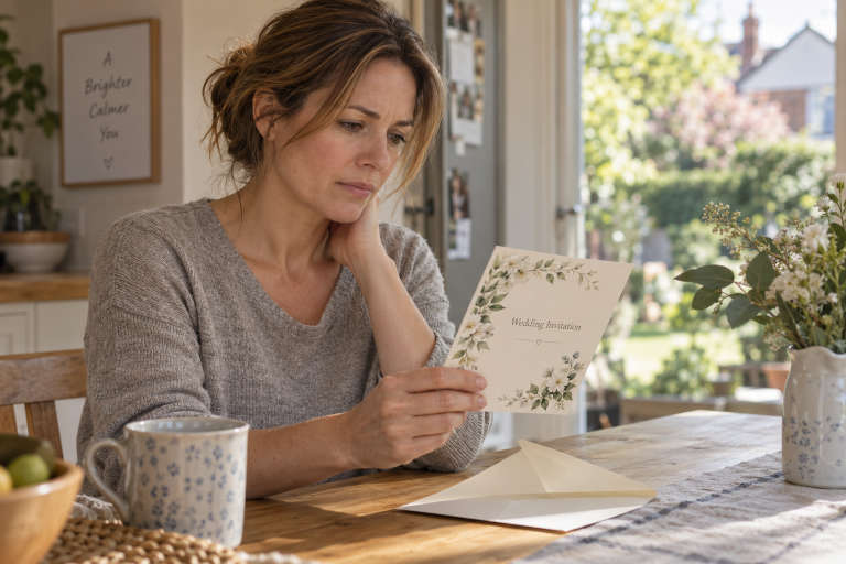 Hypnotherapy for panic attacks needed after wedding invitation.